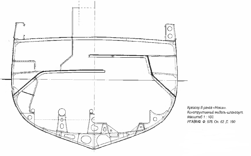 Конструктивный мидель шпангоут чертеж